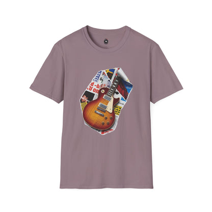 LP style guitar body cutout graphic