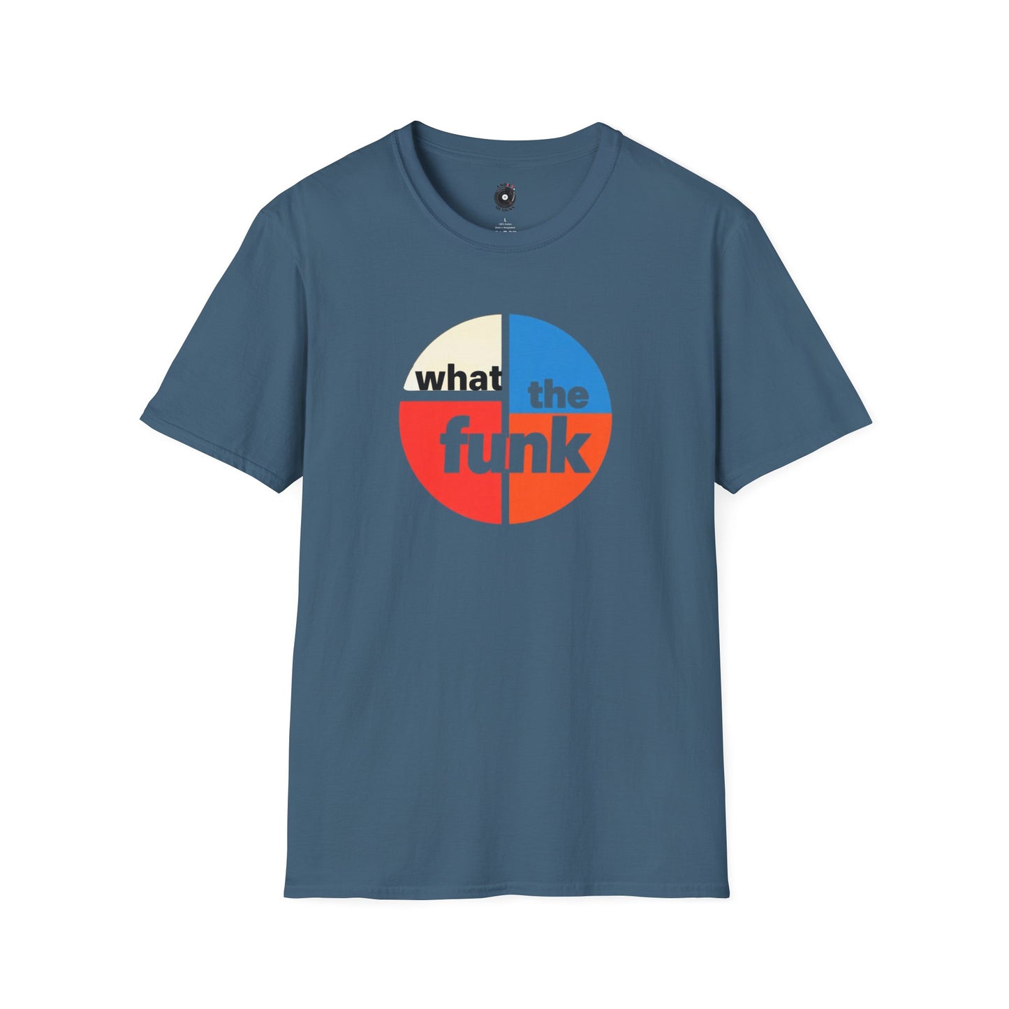 "What The Funk" in a Retro Graphic Tee.