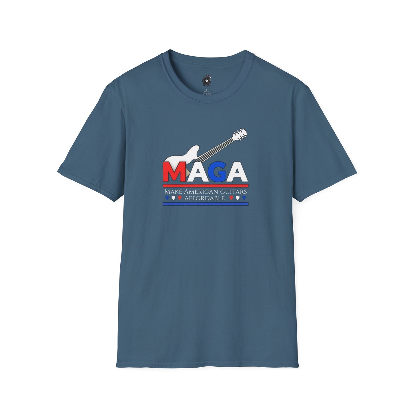"Make American Guitars Affordable" with Guitar Graphic Tee.