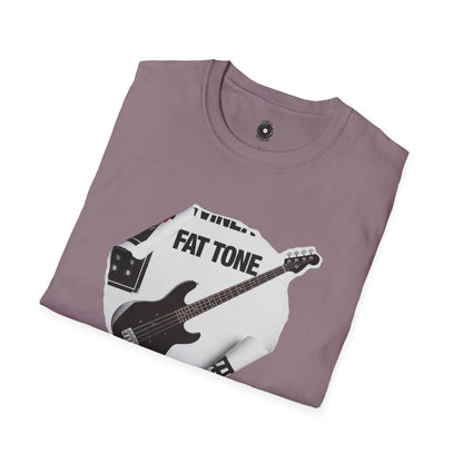 "Fat Tone" black bass cutout graphic
