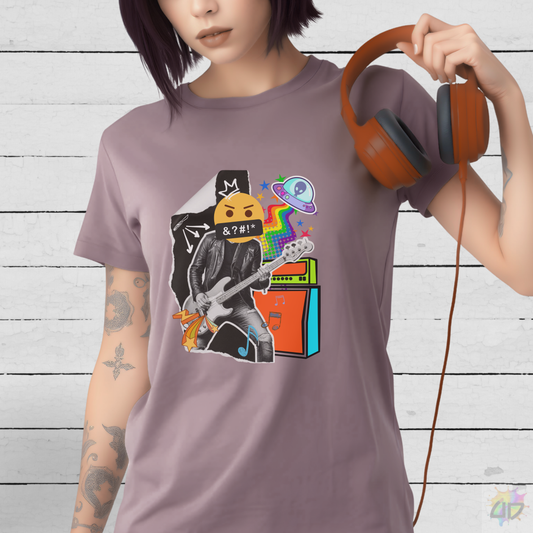 Bass Player Graffiti Graphic Tee.