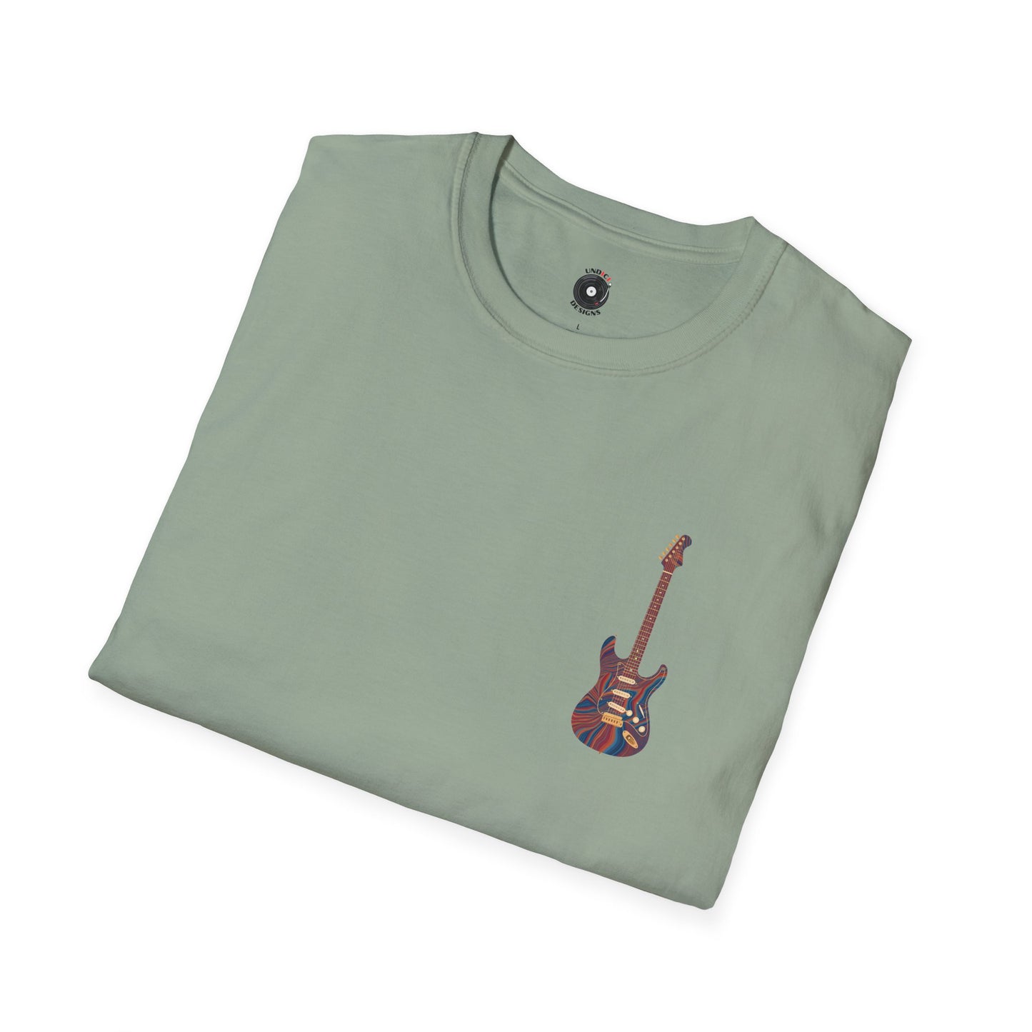 Psychedelic strat style pocket graphic tee