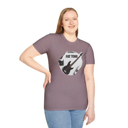 "Fat Tone" black bass cutout graphic