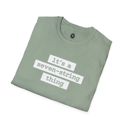 "It's a seven-string thing" in highlight graphic.