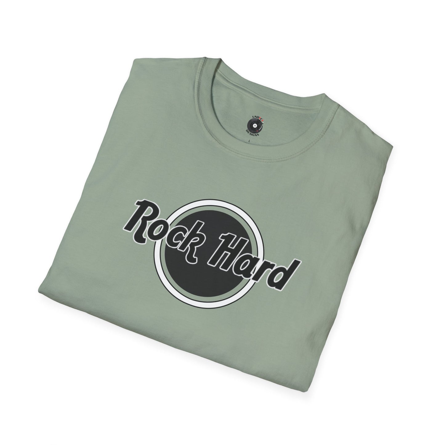 Rock Hard Logo graphic tee.