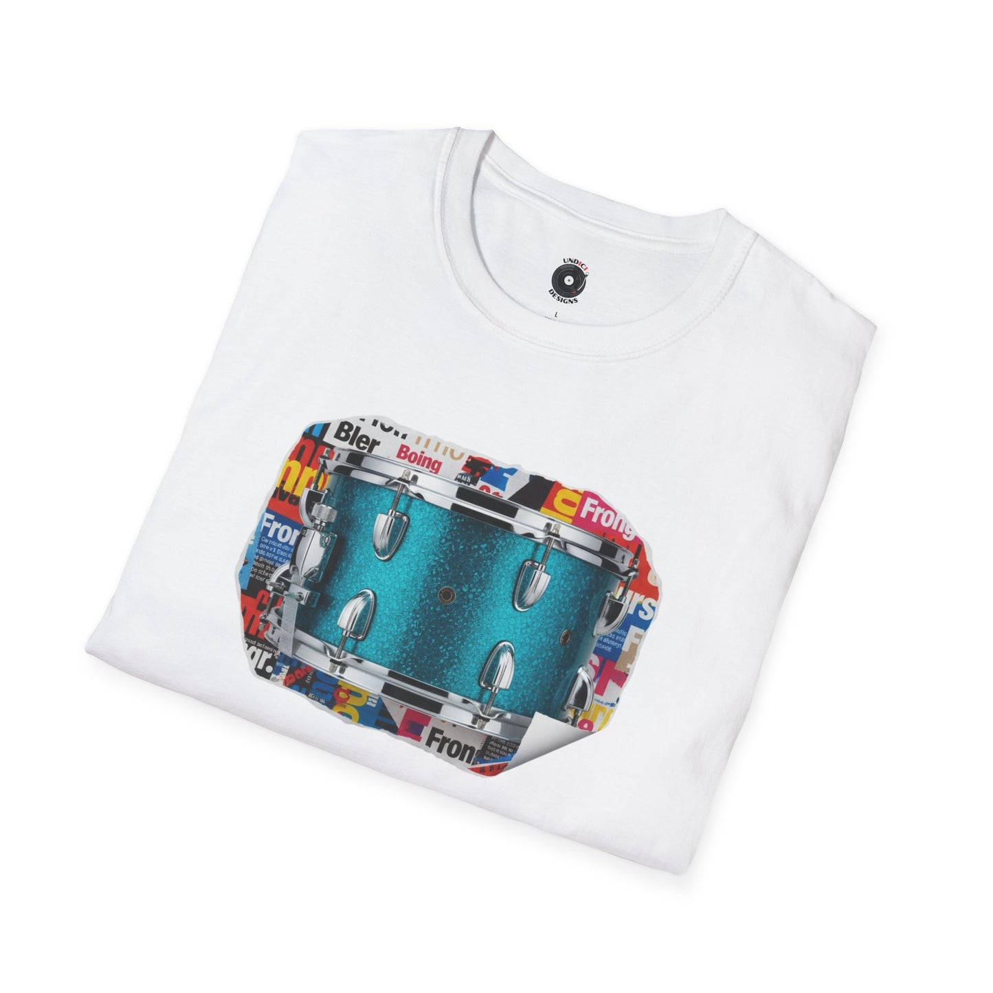 Blue Tom magazine cutout graphic