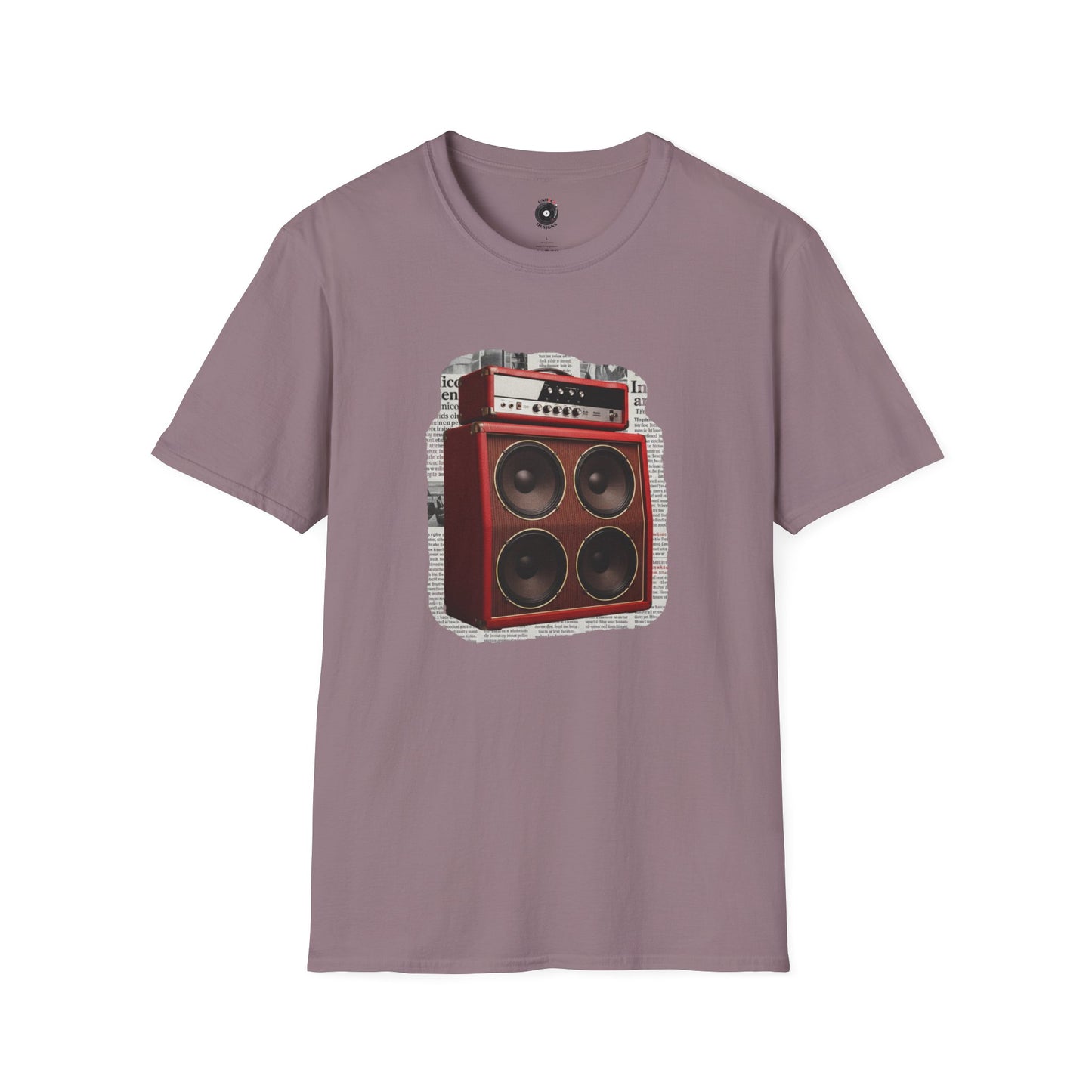 orange colored amp cutout graphic