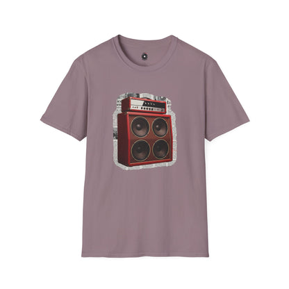 orange colored amp cutout graphic