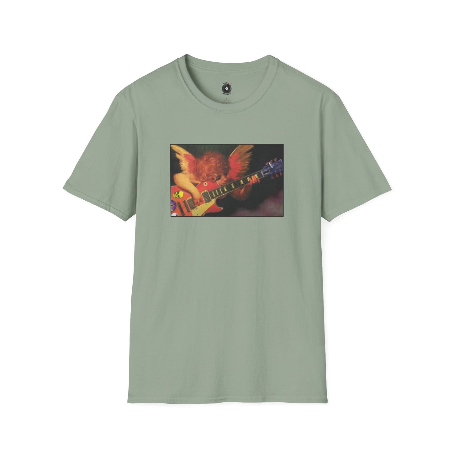 Cherub Playing Guitar Graphic Tee.