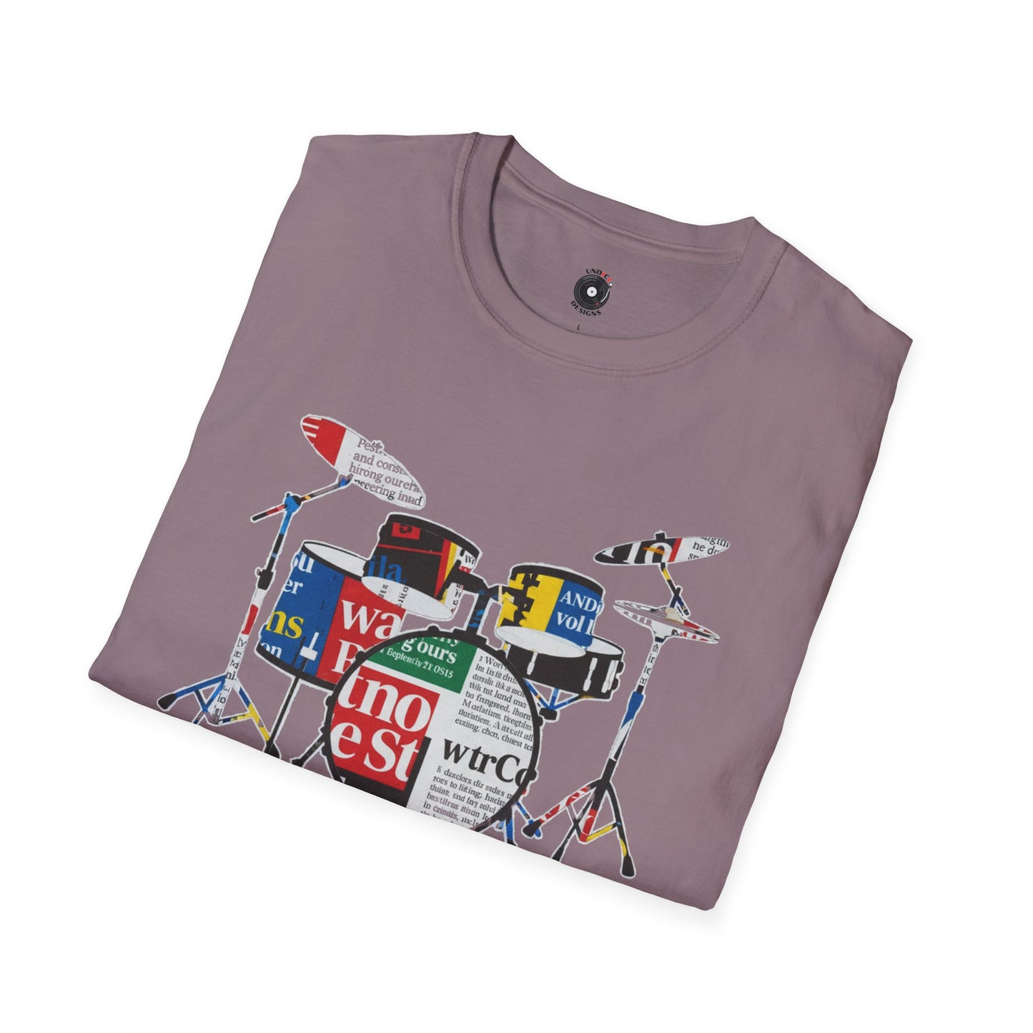 Drum Kit in magazine art graphic