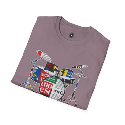 Drum Kit in magazine art graphic