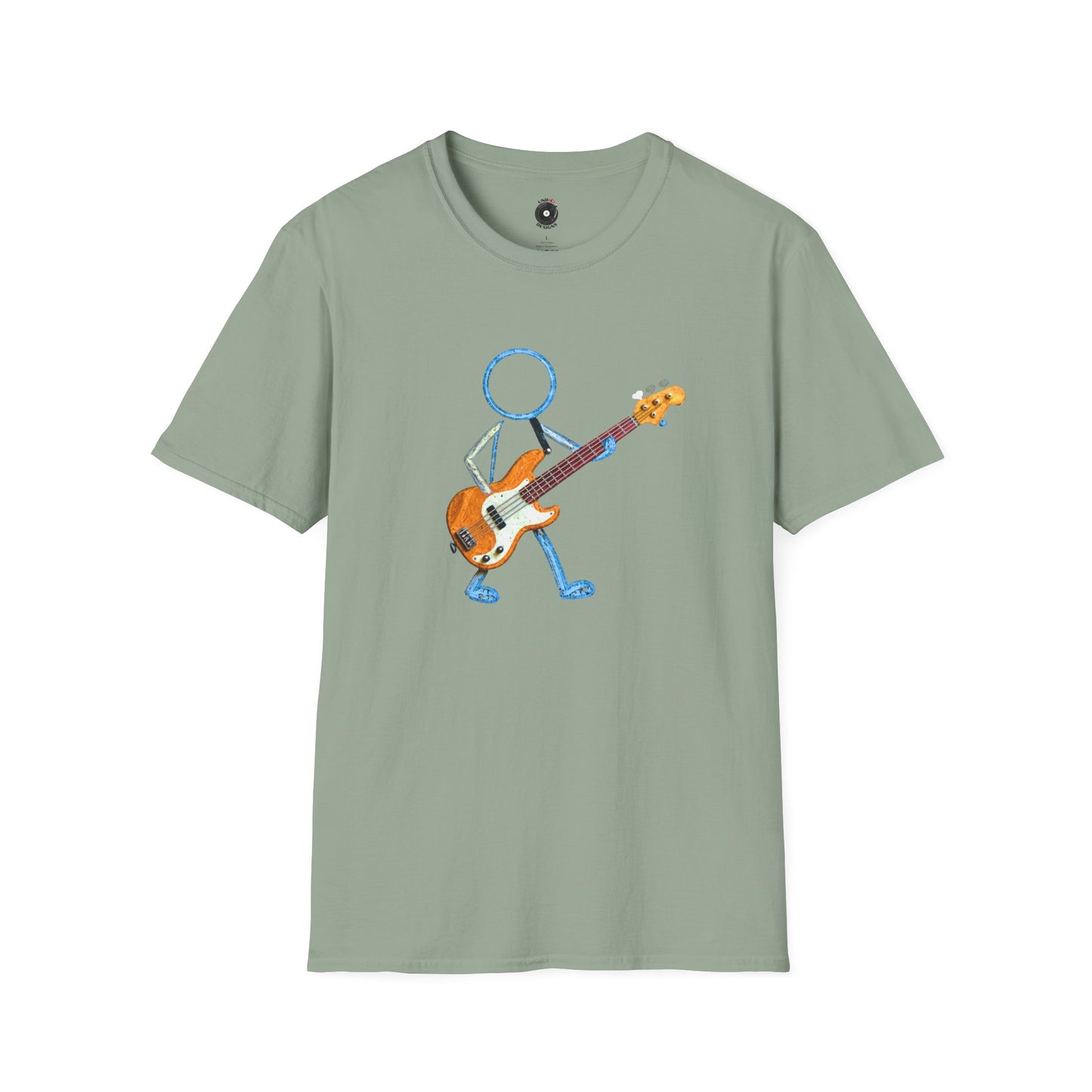 Bass Player in Crayon Graphic Tee.