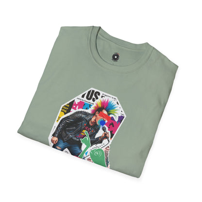 Colorful Punk Rock singer graffiti graphic