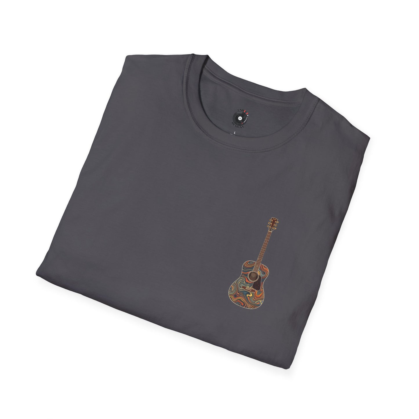 Psychedelic acoustic pocket graphic tee