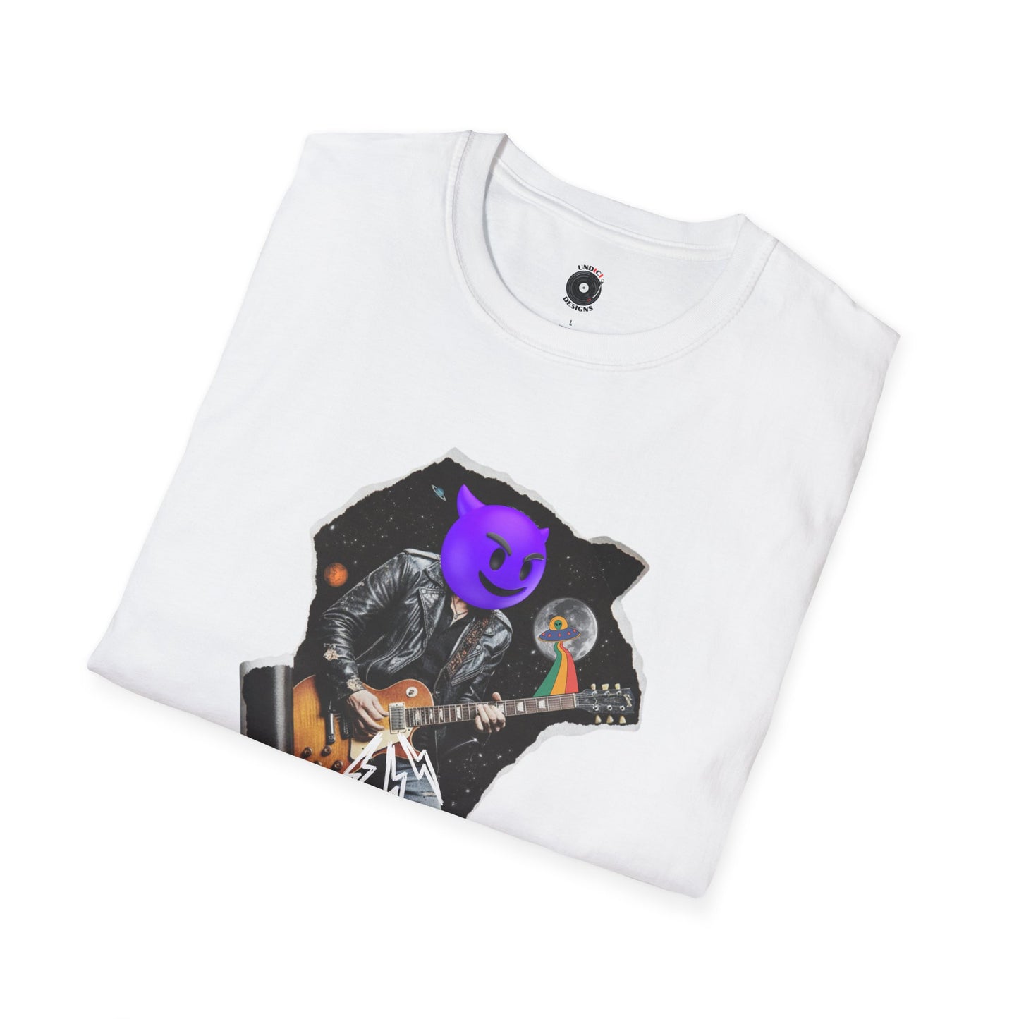 Rock guitarist graffiti graphic