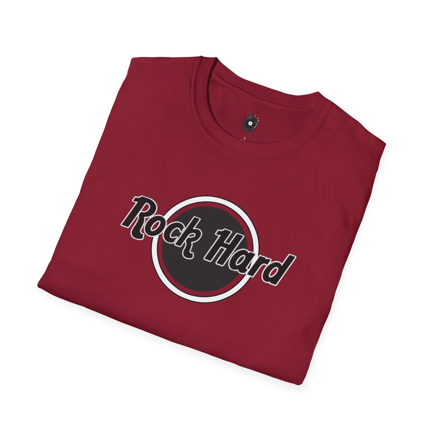 Rock Hard Logo graphic tee.