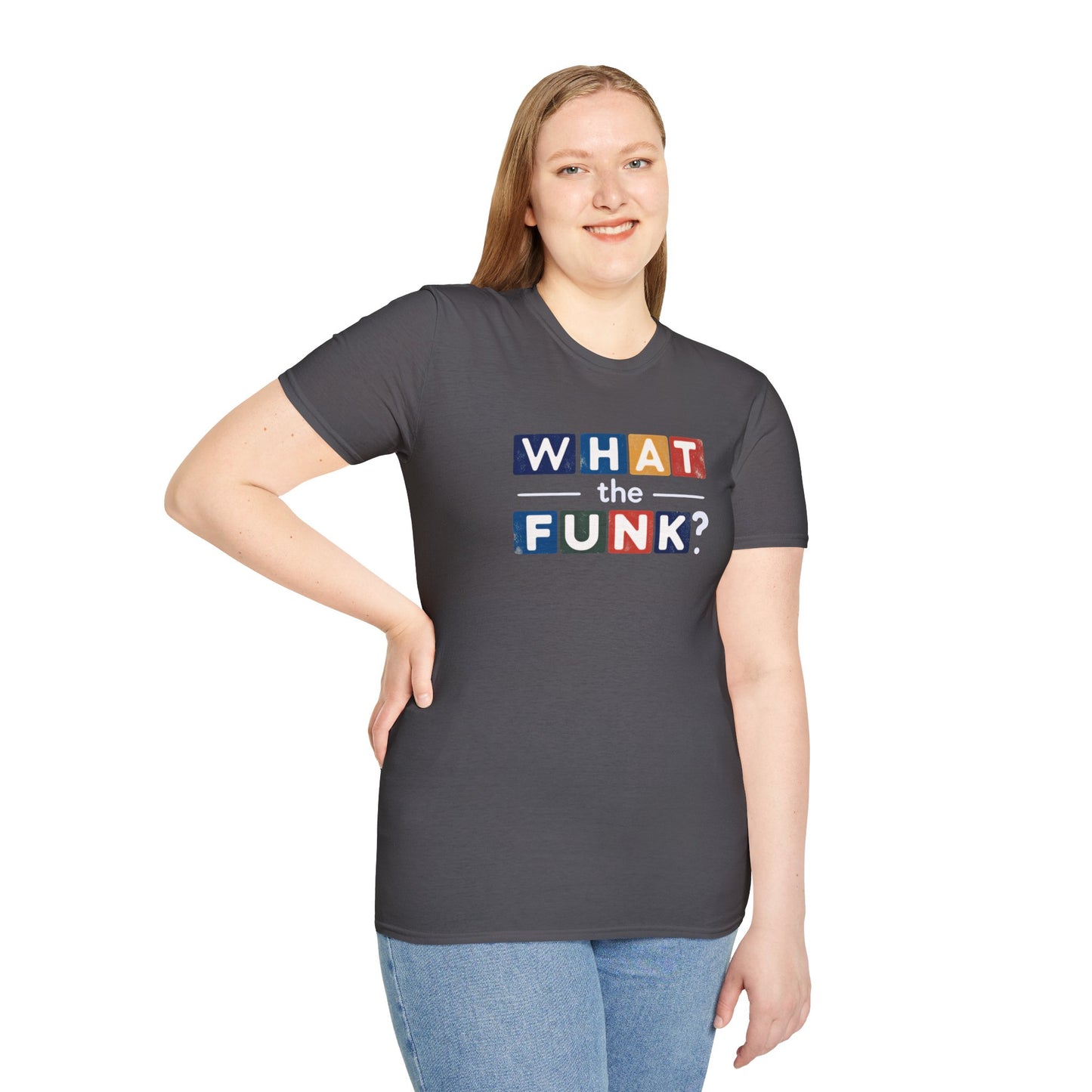 "What the funk? in colorful highlights