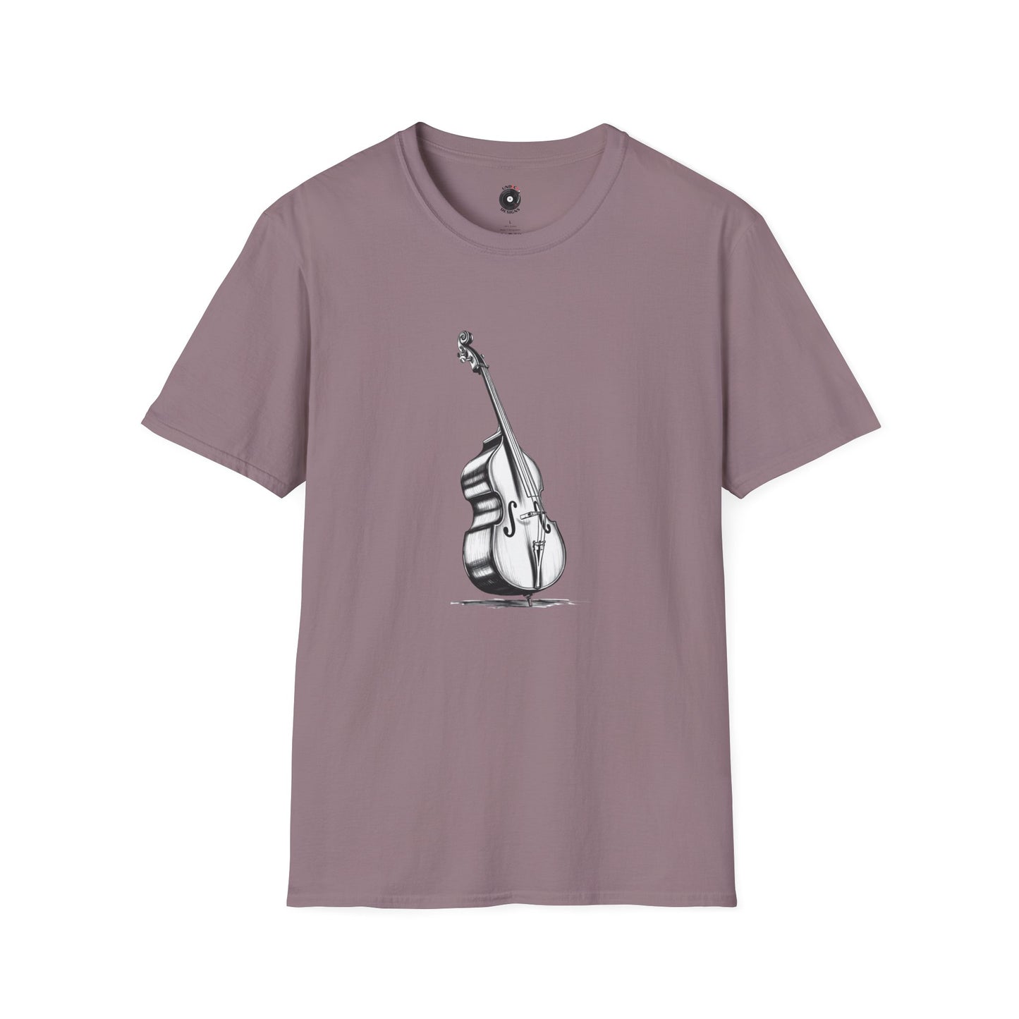 Hand Drawn Upright Bass Graphic Tee.