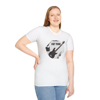 "Fat Tone" black bass cutout graphic