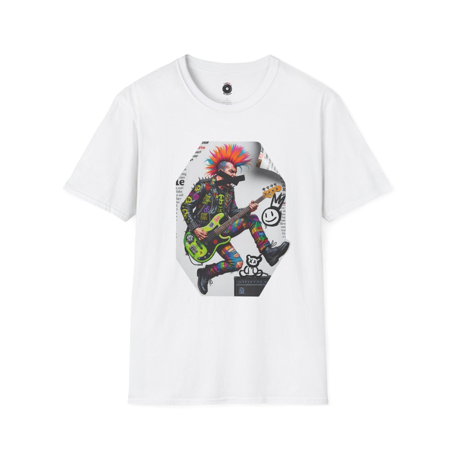 Punk Rock bassist censored graffiti graphic