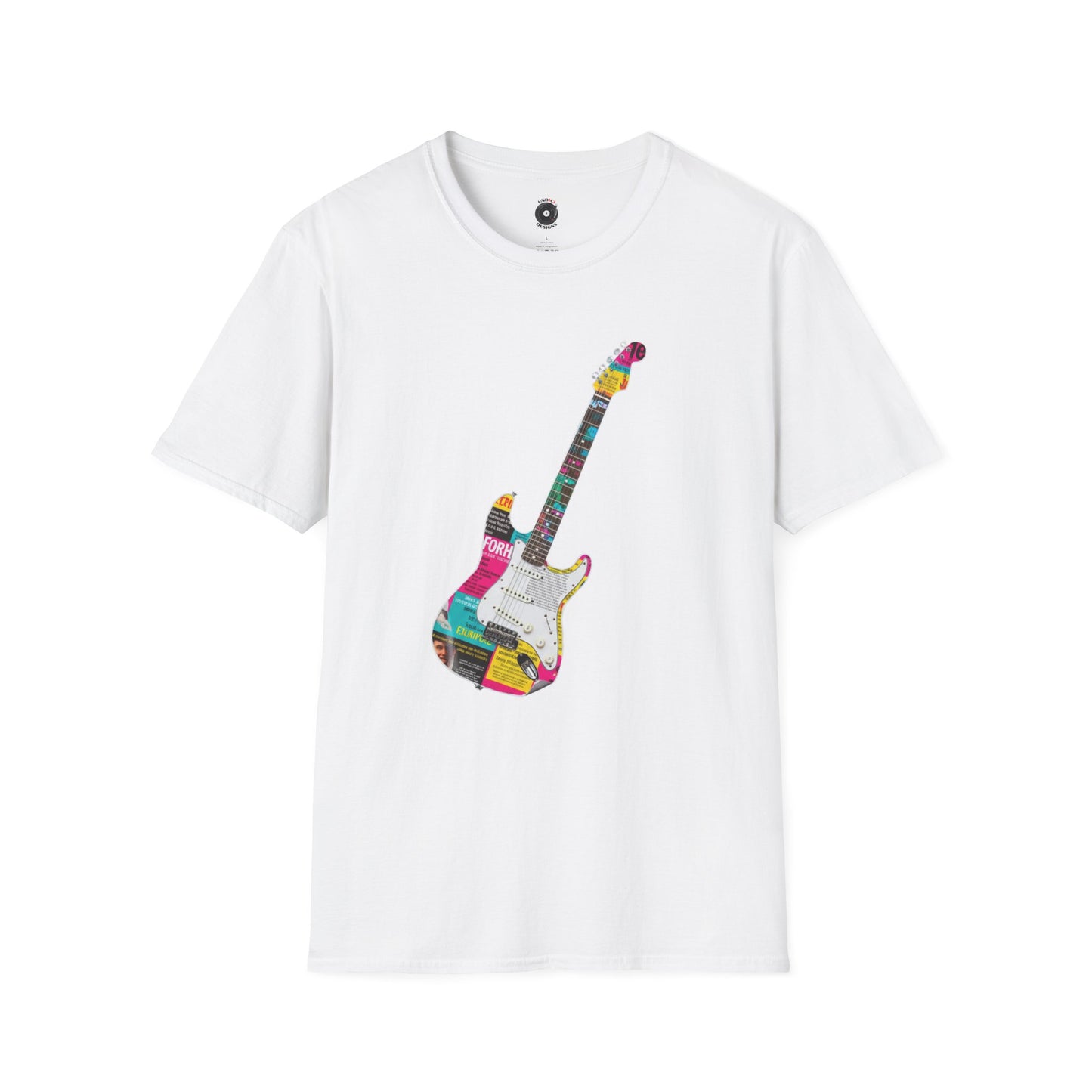 Strat style guitar cutout graphic