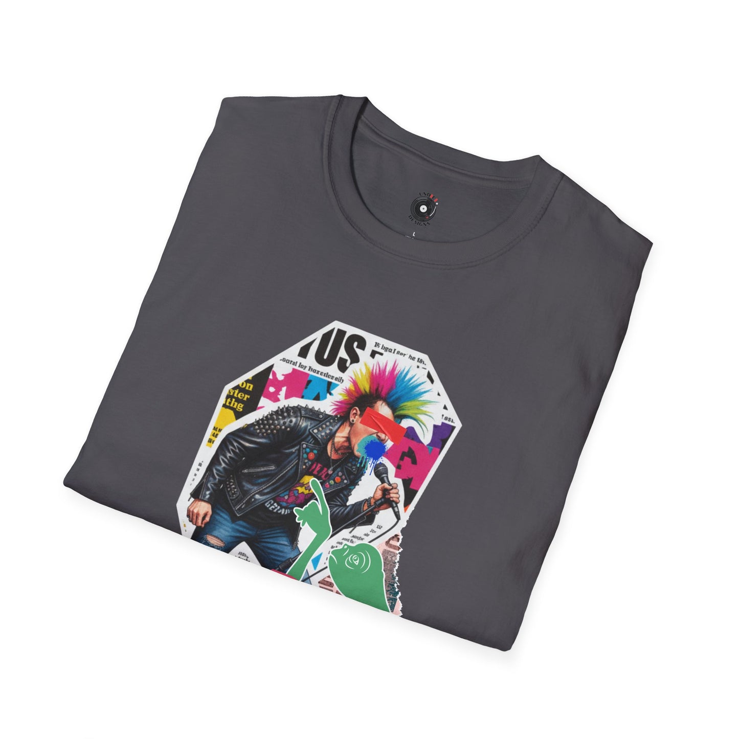 Colorful Punk Rock singer graffiti graphic