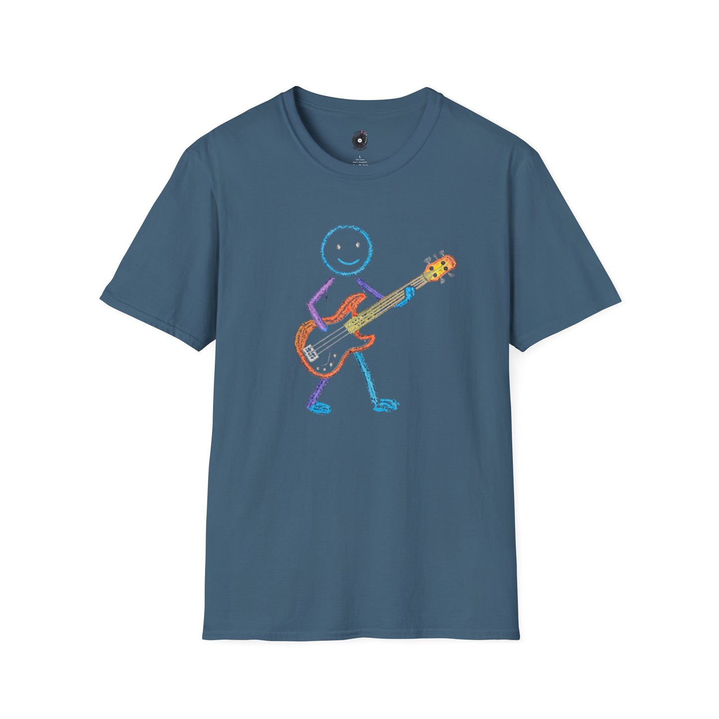 Bass Player in Crayon Graphic Tee.