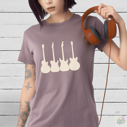 Four Guitars Graphic Tee.