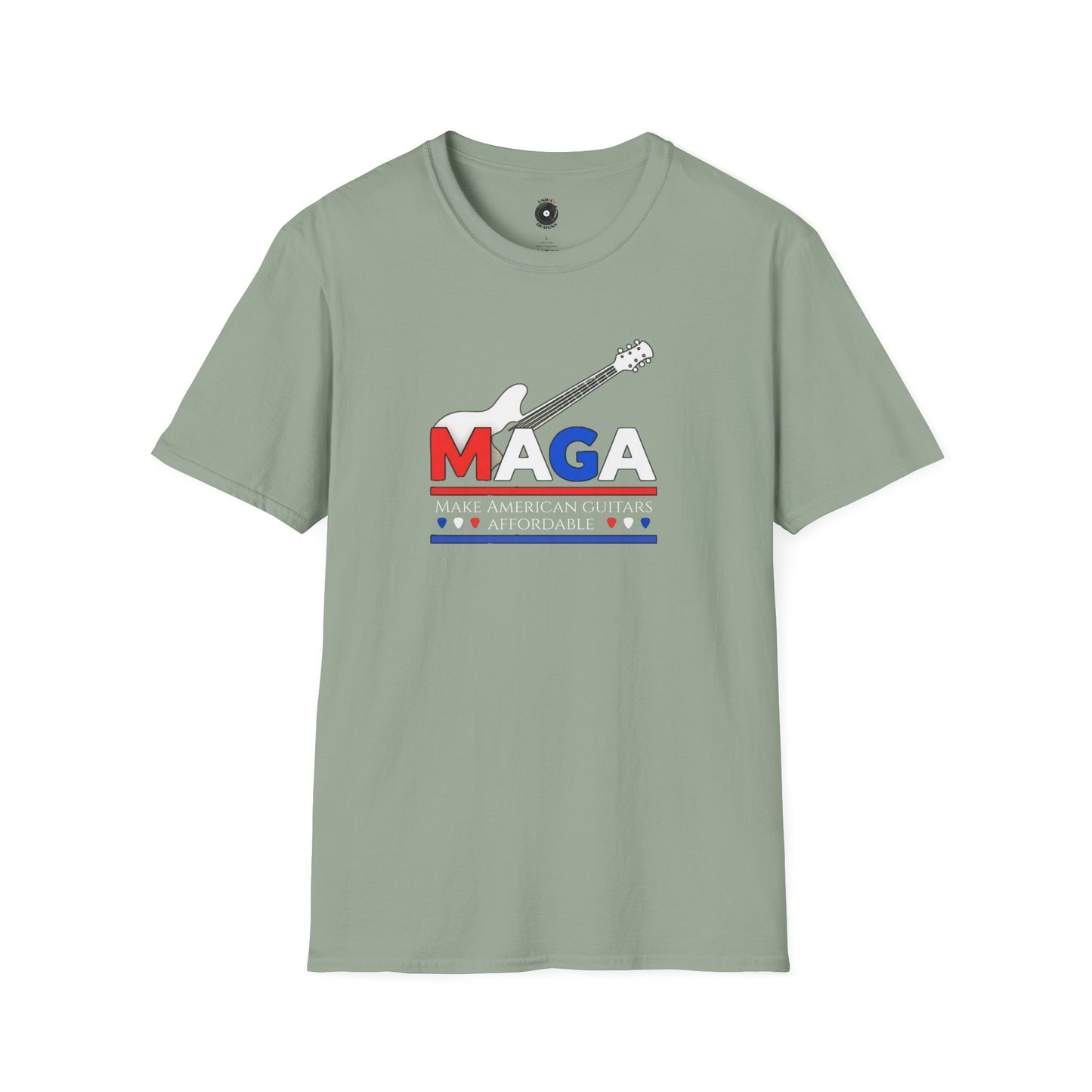 "Make American Guitars Affordable" with Guitar Graphic Tee.