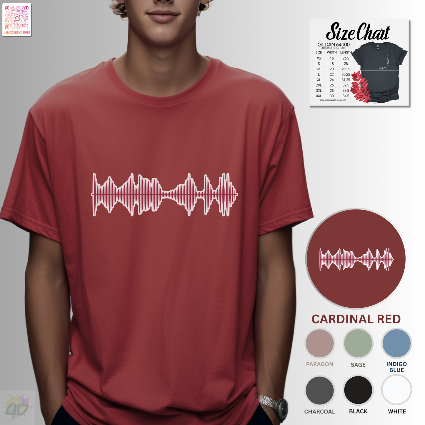 Sound wave graphic tee.