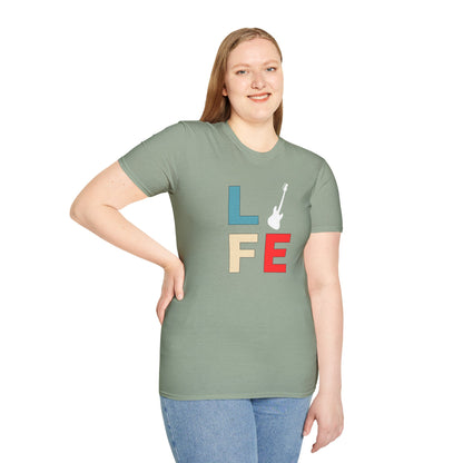 "LIFE" in colorful blocks