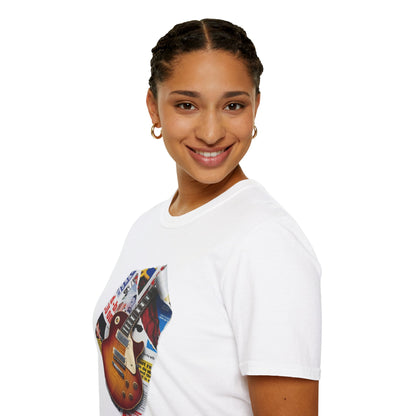 LP style guitar body cutout graphic