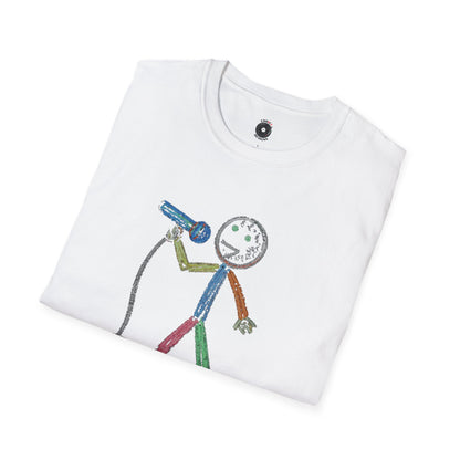 Singer in crayon graphic