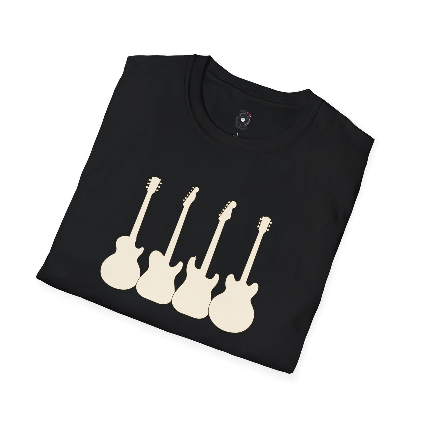 Four guitar silhouettes