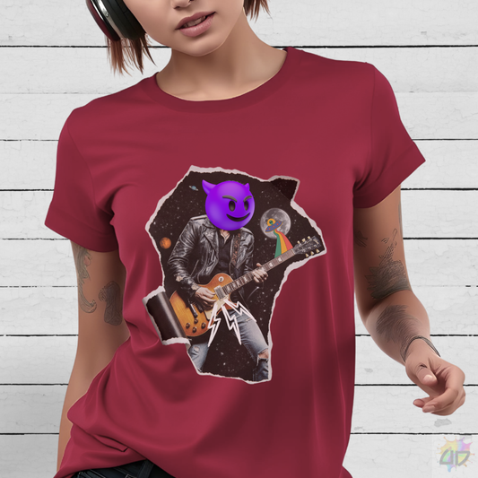 Rock Guitarist Graffiti Graphic Tee.