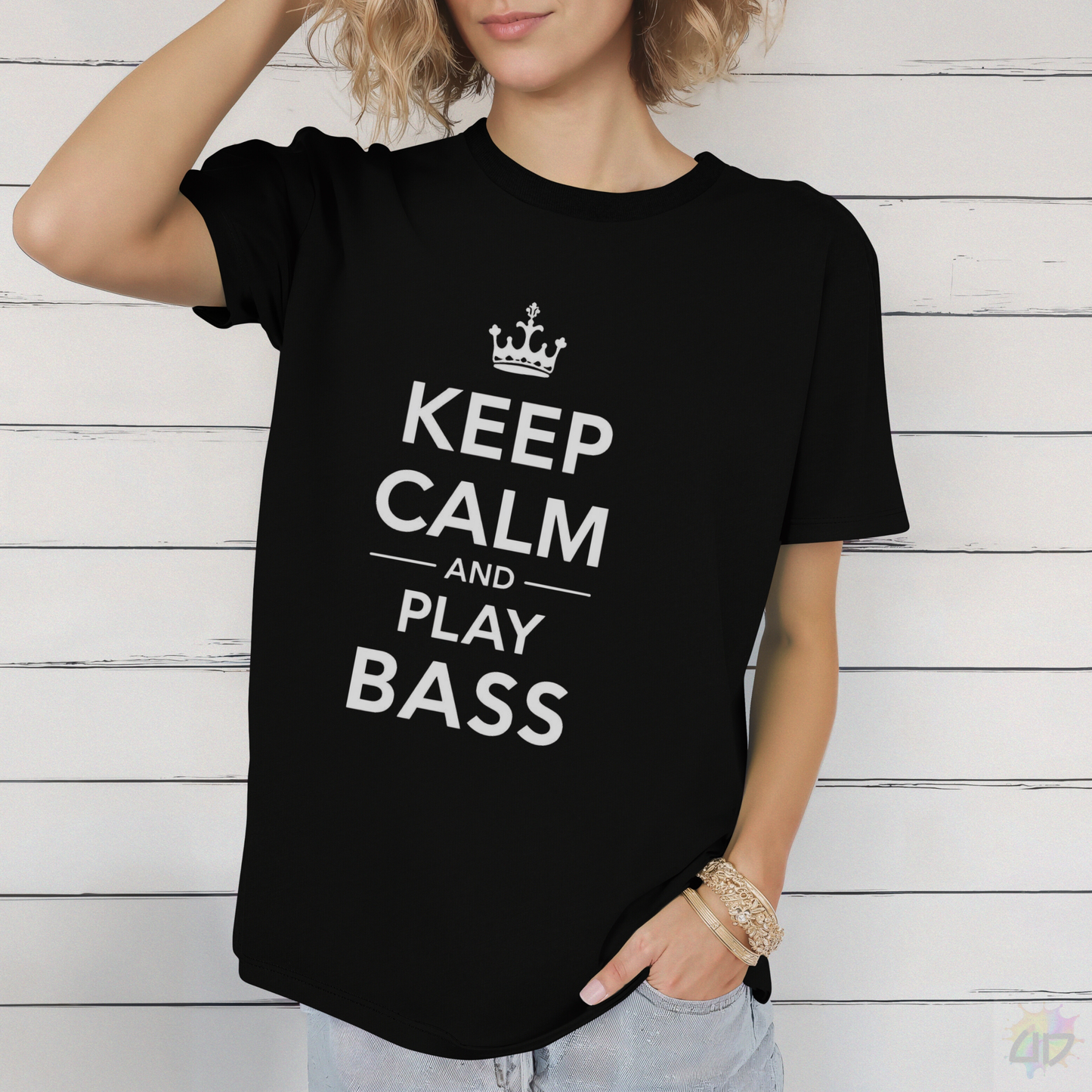 "Keep Calm and Play Bass" Graphic Tee.