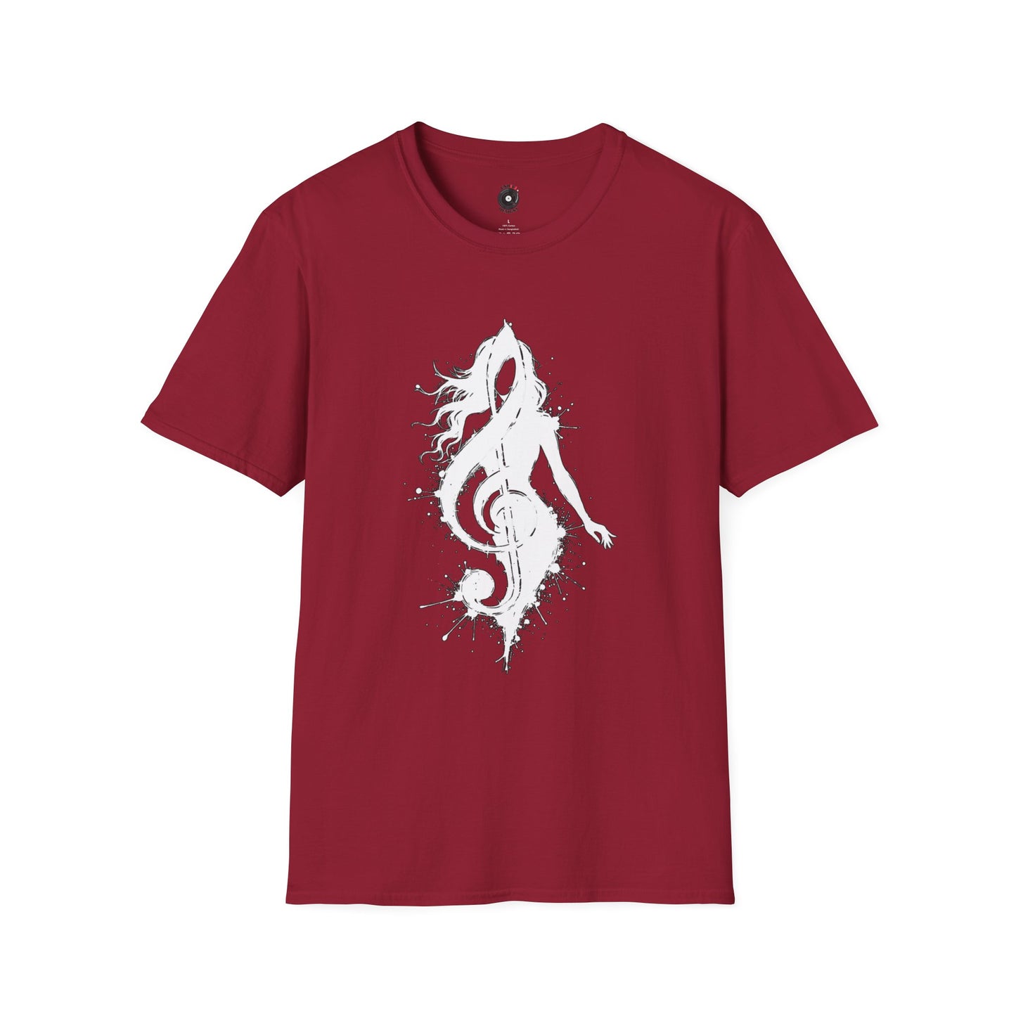 Treble Clef in a Woman's Silhouette Graphic Tee