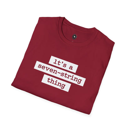 "It's a seven-string thing" in highlight graphic.