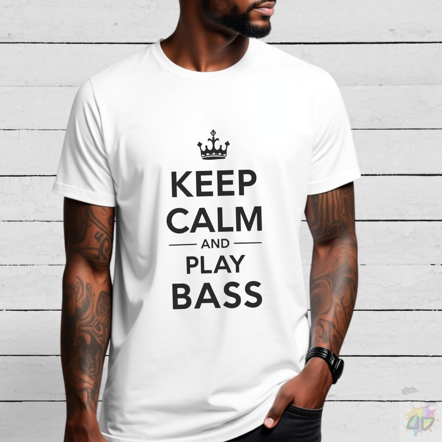 "Keep Calm and Play Bass" Graphic Tee.