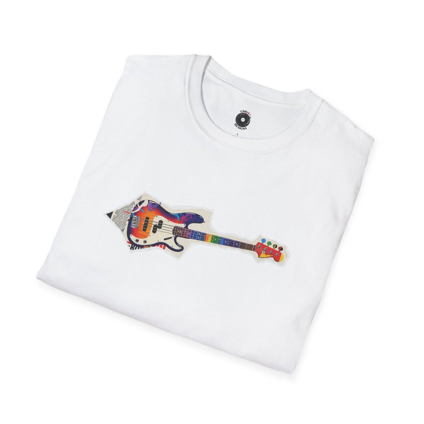 P-bass magazine cutout graphic