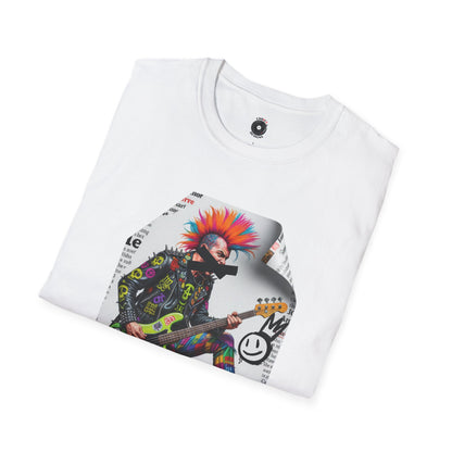 Punk Rock bassist censored graffiti graphic