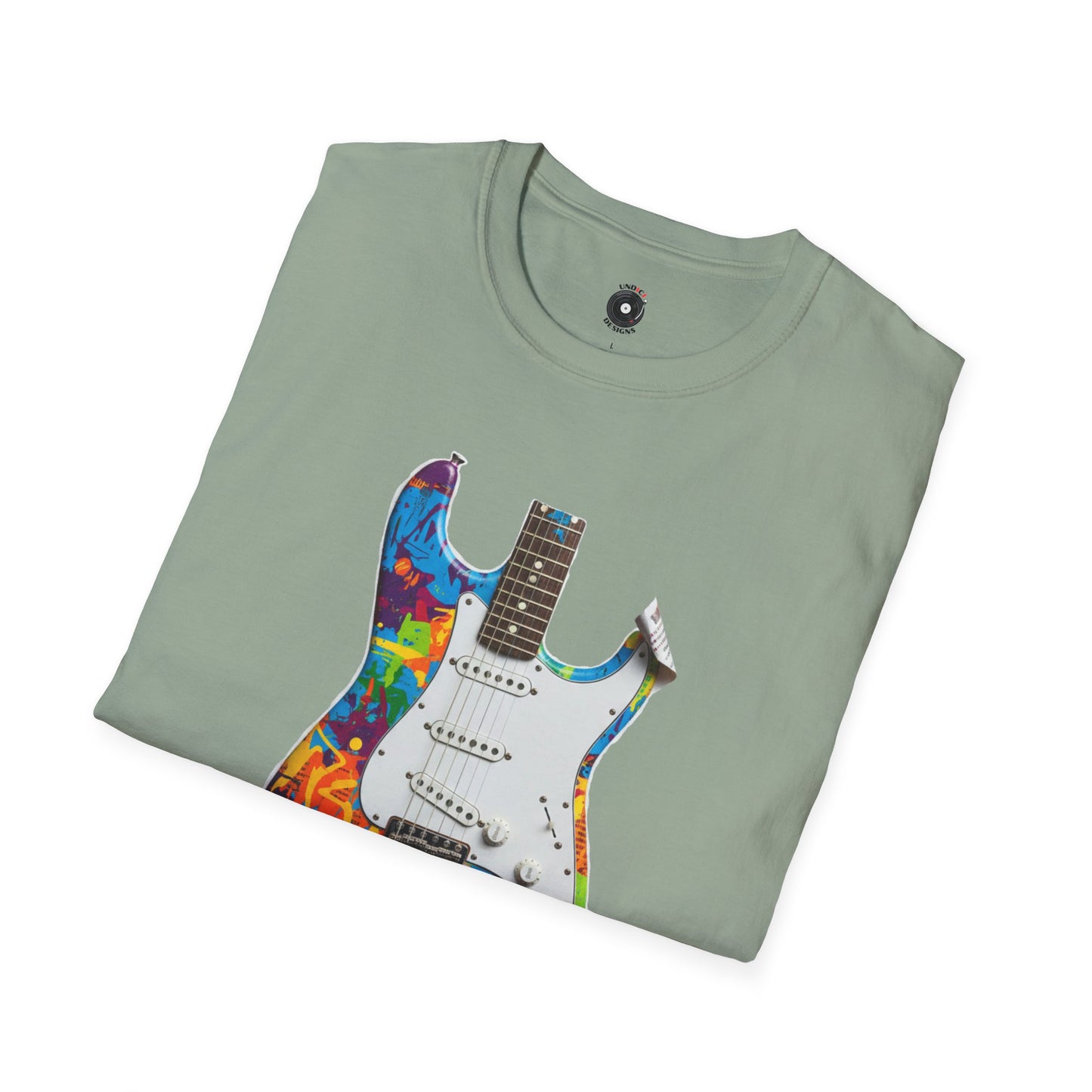 Strat style body cutout graphic