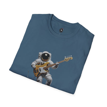 Astronaut playing bass in space