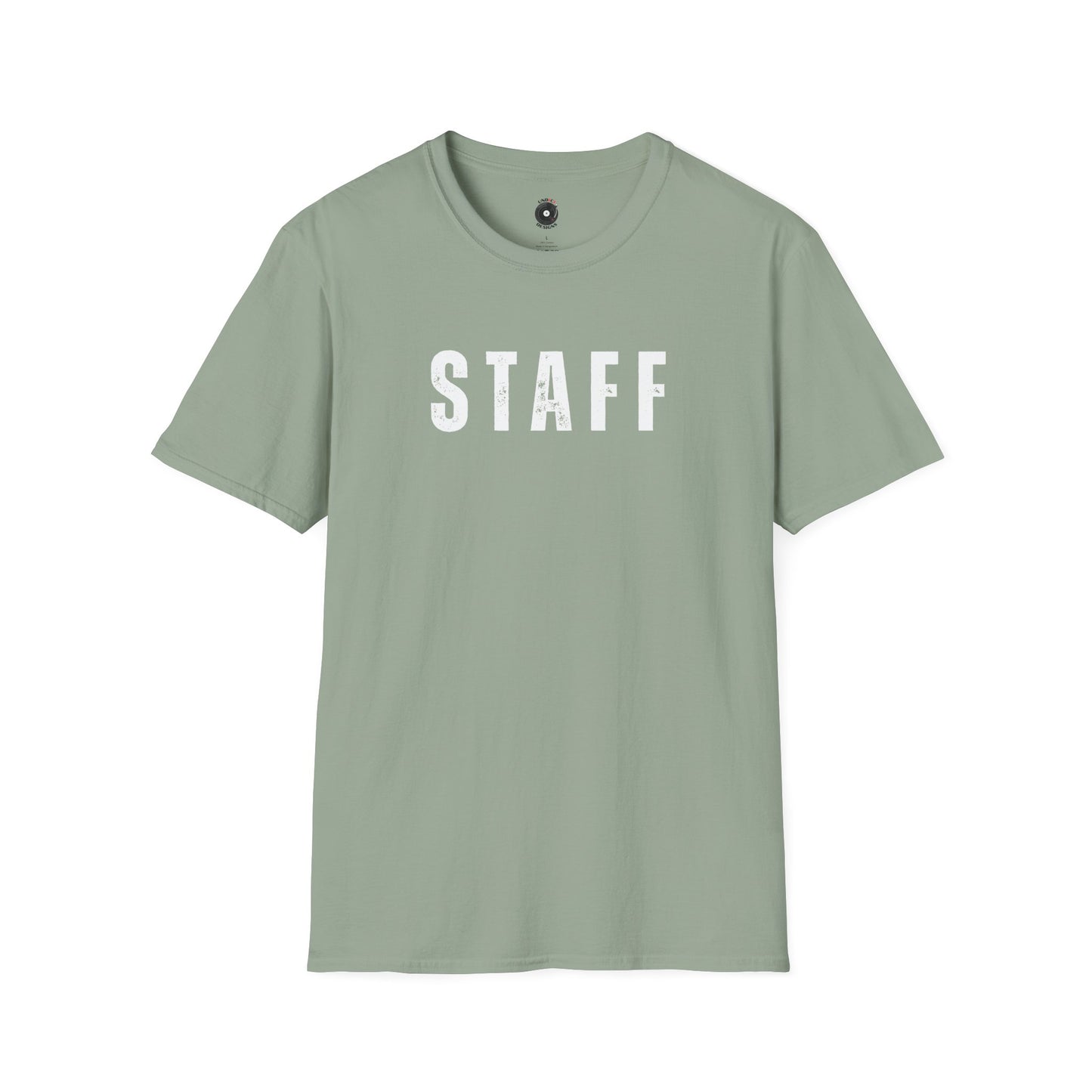 "Staff" Text Graphic Tee.