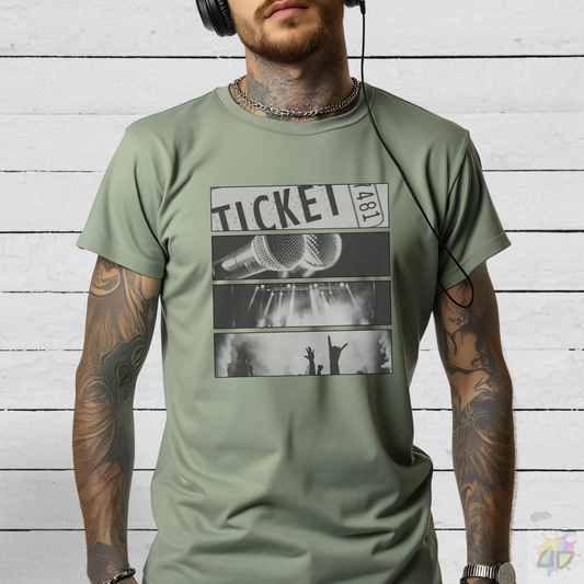 Four Concert Flags Graphic Tee.
