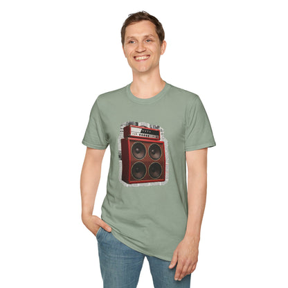 orange colored amp cutout graphic