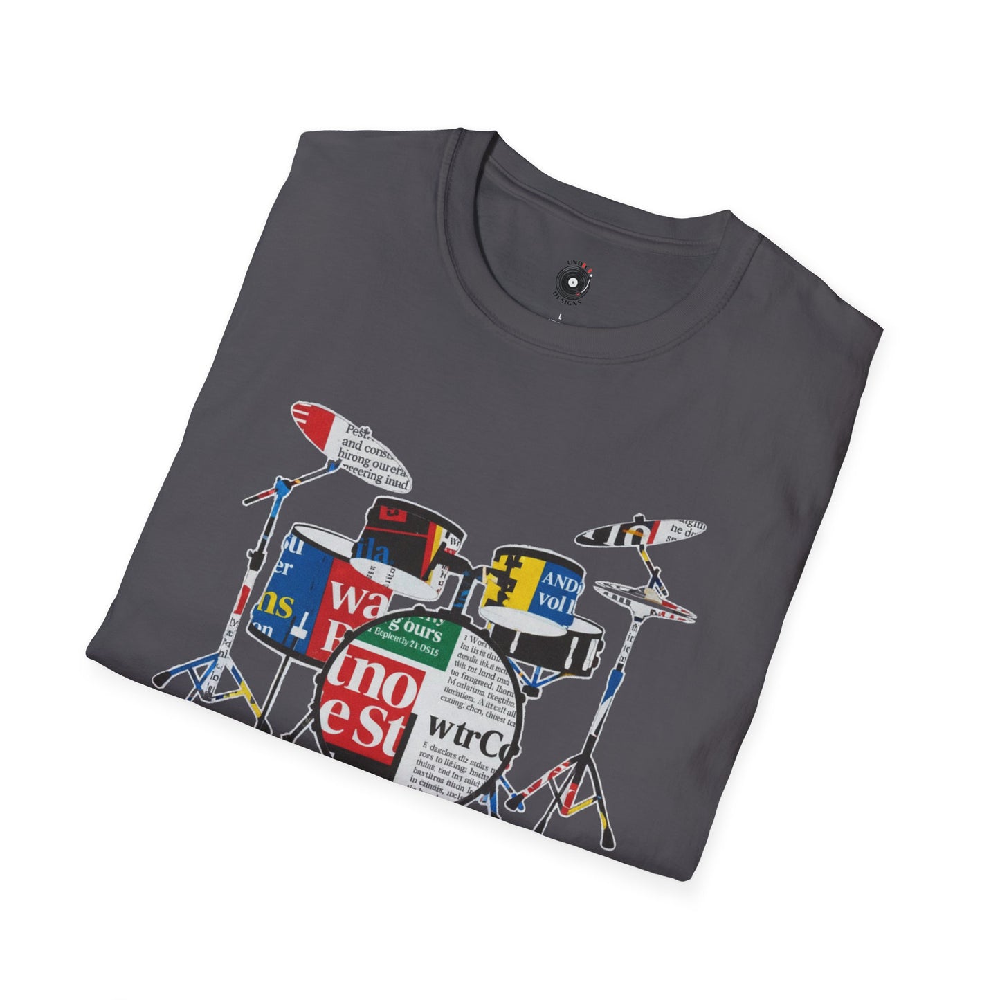 Drum Kit in magazine art graphic