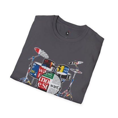 Drum Kit in magazine art graphic