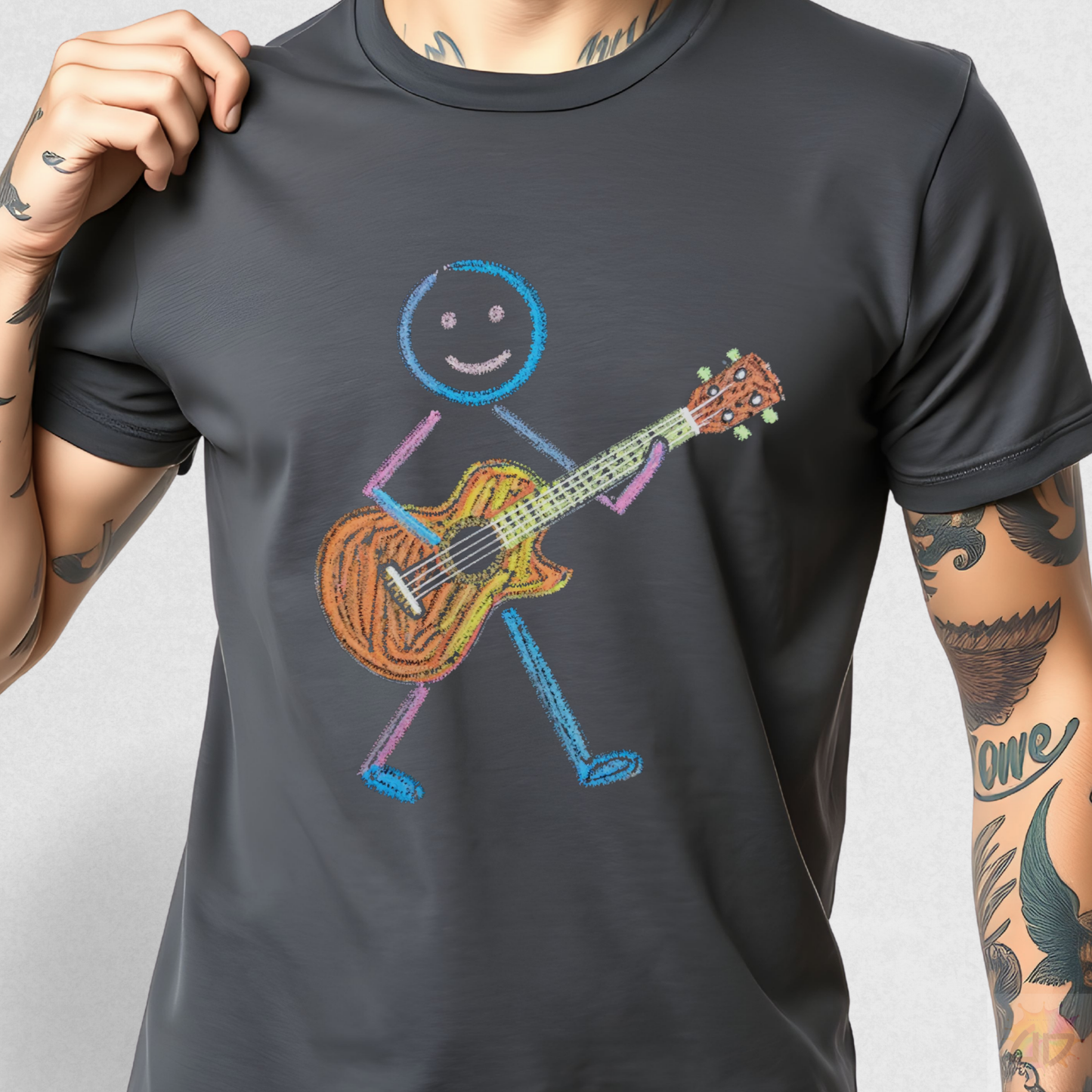 Crayon Guitarist Graphic Tee.