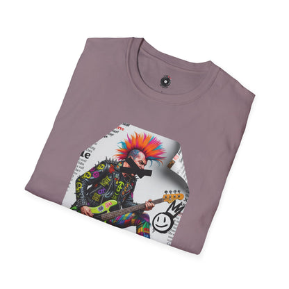 Punk Rock bassist censored graffiti graphic